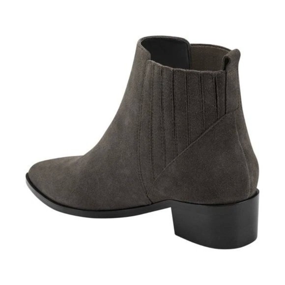 Marc Fisher Dark Gray Suede Yolli Bootie - Picture 3 of 9